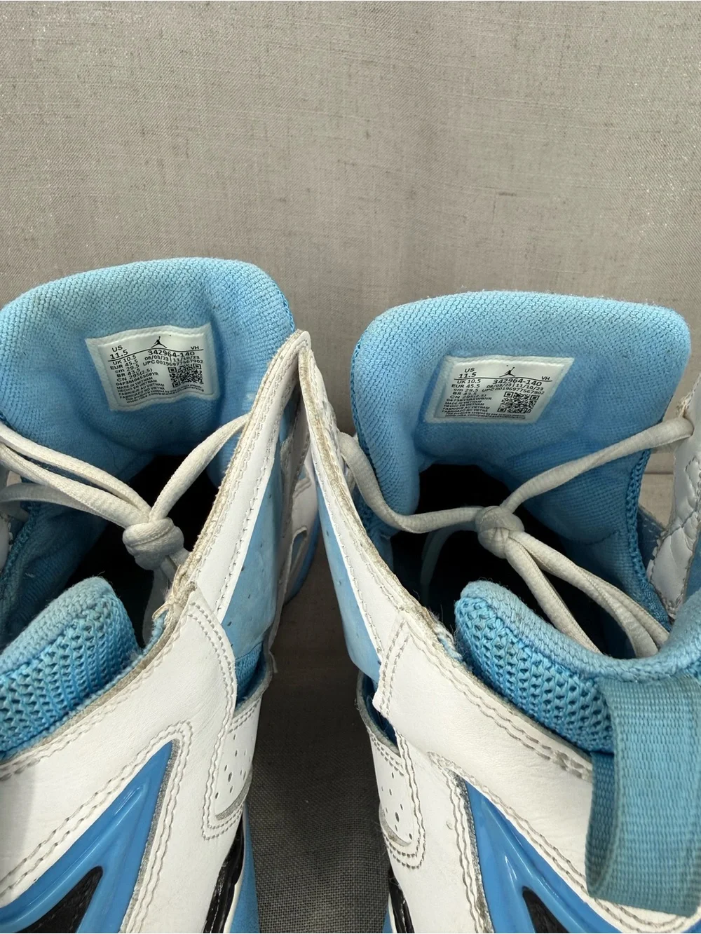 Nike Air Jordan True Flight White University Blue Men's sneakers sz 11.5 see pic